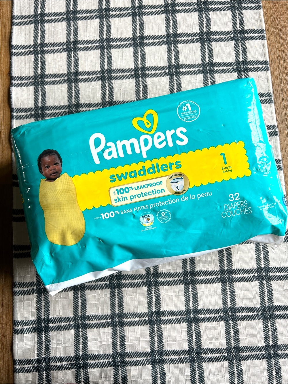 Pampers Swaddlers Size 1 Diapers NWT